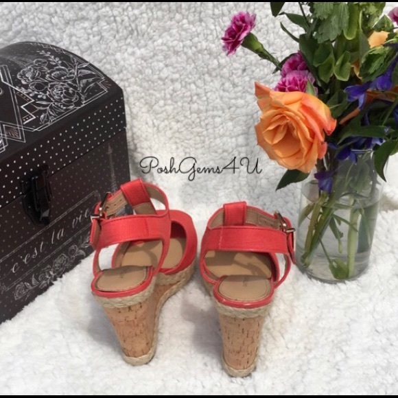 PRELOVED ✨ Antonio Melani Linen Wedge Heels - Picture 3 of 4